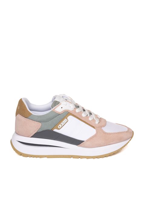 Sneaker energy bianco/rosa GUESS | FLPE2G LEPI12ENERGY2-WHT/PIN